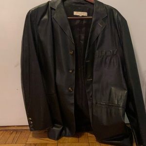 Leather blazer
